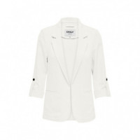 ONLY Blazer de Lino con Solapas 15312199-ONLCARO-CLOUD Dancer