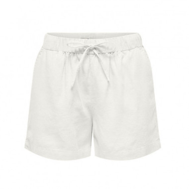 ONLY Short de Lino con Cintura Ajustable 15314055-ONLCARO-CLOUD Dancer