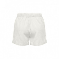 ONLY Short de Lino con Cintura Ajustable 15314055-ONLCARO-CLOUD Dancer