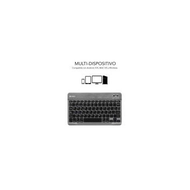 SUBBLIM Teclado Inalambrico Compacto BLUETOOTH Smart Gris