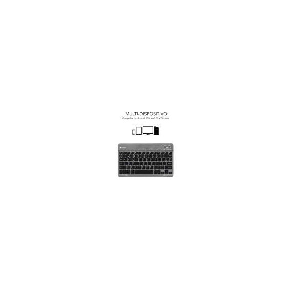 SUBBLIM Teclado Inalambrico Compacto BLUETOOTH Smart Gris