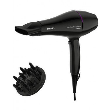 PHILIPS Secador de Pelo 2200W +accesorios BHD274 Negro