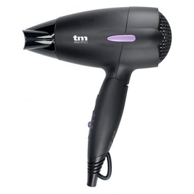 TM ELECTRON Secador de Pelo Viaje 1500W Plegable TMHD110 Negro