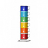 Set de 6 Tazas Color Stackable BIALETTI