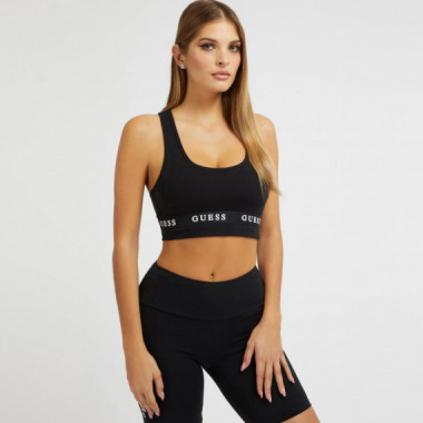 Guess Athleisure Camiseta Negra V2YP12 KABR0-JBLK