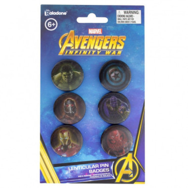 Pack de Chapas Lenticulares los Vengadores Infinity War MARVEL