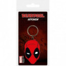 Llavero de Goma Cabeza Deadpool Marvel  PYRAMID