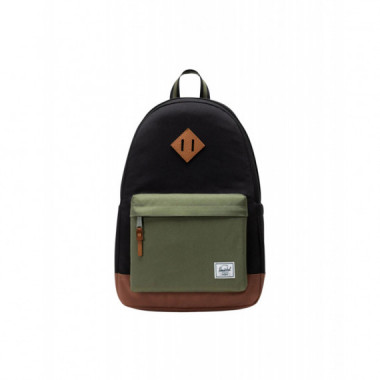 Mochila HERSCHEL Heritage™ Backpack 24L Black Four Leaf Clover Saddle Brown