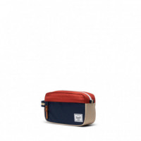 Neceseres Neceser HERSCHEL Chapter Small Travel Kit Black Iris Red Ochre Twill