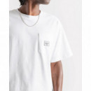 Camisetas Hombre Camiseta HERSCHEL Pocket White