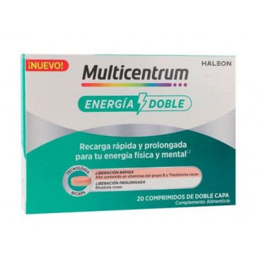 MULTICENTRUM ENERGIA DOBLE 20 COMPRIMIDOS