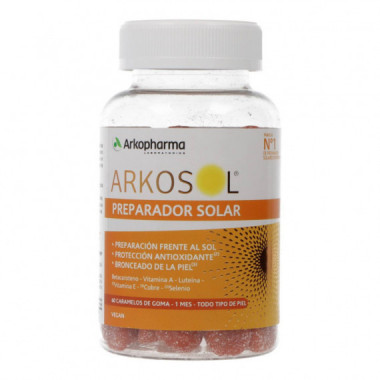 Arkosol Preparador Solar 60 Caramelos de Goma  ARKOPHARMA LABORATORIOS