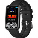 KSIX Reloj Smartwatch Tube Negro Ritmo Cardiaco,calorias,monitor Sueño,carga Magnetica,resi a Agu