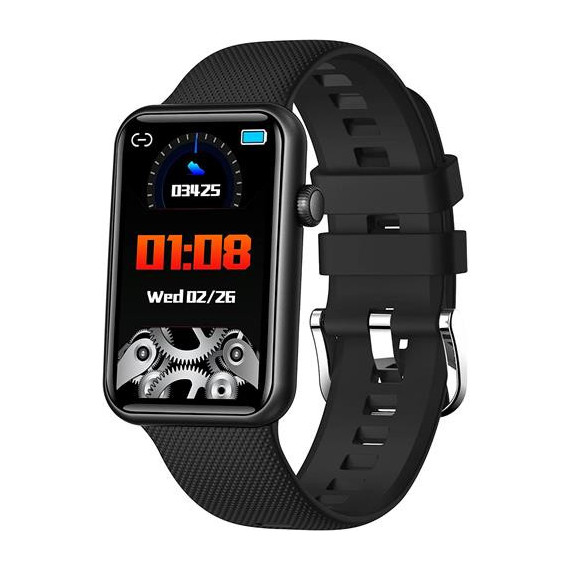 KSIX Reloj Smartwatch Tube Negro Ritmo Cardiaco,calorias,monitor Sueño,carga Magnetica,resi a Agu