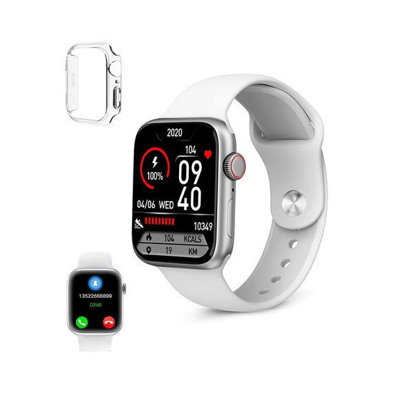 KSIX Reloj Smartwatch Urban MINI4 Blanco,calorias,notificaciones,asistente por Voz,juegos