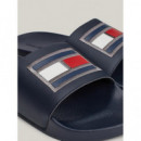 Chanclas con Aplicación con Logo de TOMMY HILFIGER