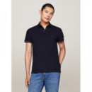 Polo de Corte Slim con Tapeta a Contraste de TOMMY HILFIGER