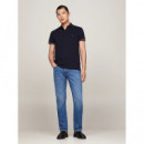 Polo de Corte Slim con Tapeta a Contraste de TOMMY HILFIGER