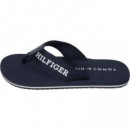 Chanclas de Tiras Trenzadas con Logo de TOMMY HILFIGER