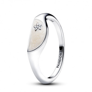 PANDORA Anillo Mitad Sello Esmaltado​ 193325C01