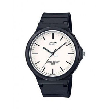 CASIO Coleccion MW-240-7EVEF Reloj Analogico Correa Resina Esfera Blanca, Resistente Al Agua