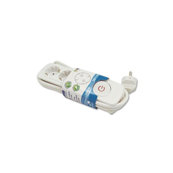 TM ELECTRON Regleta 3 Enchufes con Interruptor TMUAD203 Blanco