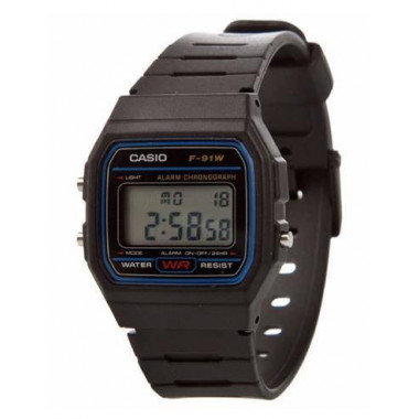 CASIO Coleccion F-91W-1YER Reloj Digital Fecha, Resistente Al Agua, Correa de Resina