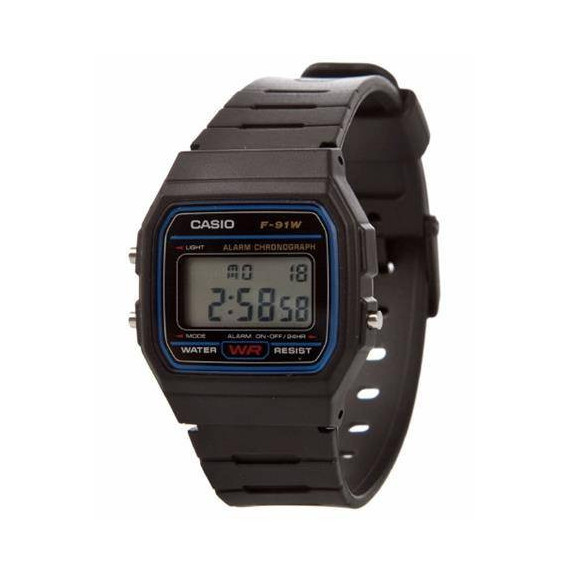 CASIO Coleccion F-91W-1YER Reloj Digital Fecha, Resistente Al Agua, Correa de Resina