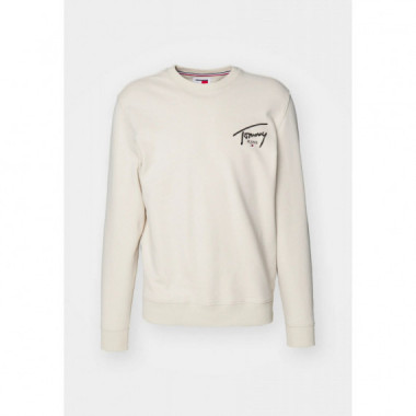 Sudadera Tommy Reg Entry Graphic Crew Beige