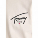 Sudadera Tommy Reg Entry Graphic Crew Beige  TOMMY JEANS