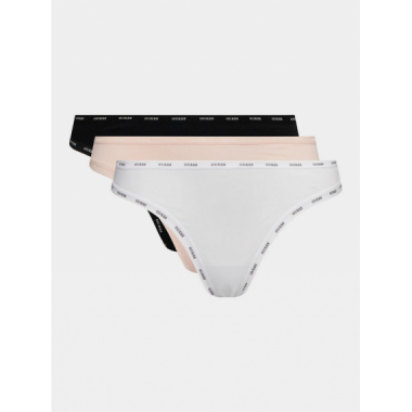 3PACK Tanga GUESS Negro-rosa-blanco