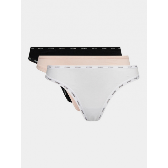 3PACK Tanga GUESS Negro-rosa-blanco