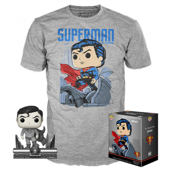 Set Figura Pop & Tee Dc Comics Jim Lee Superman Exclusive  FUNKO