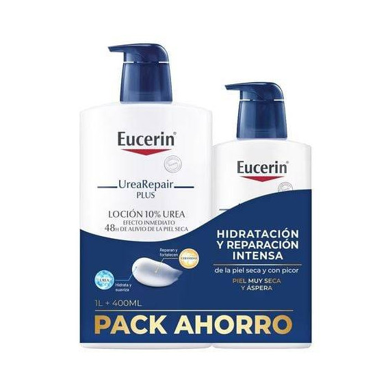 EUCERIN FAMILY PACK LOCION UREA 1L+400ML