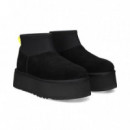 Botin Plataforma Licra+ante Negro  UGG