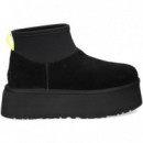 Botin Plataforma Licra+ante Negro  UGG