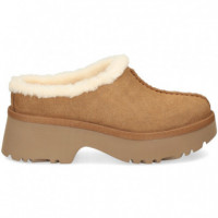 Zueco Plataforma Oveja+ante Cuero  UGG