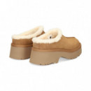 Zueco Plataforma Oveja+ante Cuero  UGG