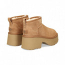 Botin Corto Plataforma ante Cuero  UGG