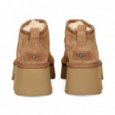 Botin Corto Plataforma ante Cuero  UGG