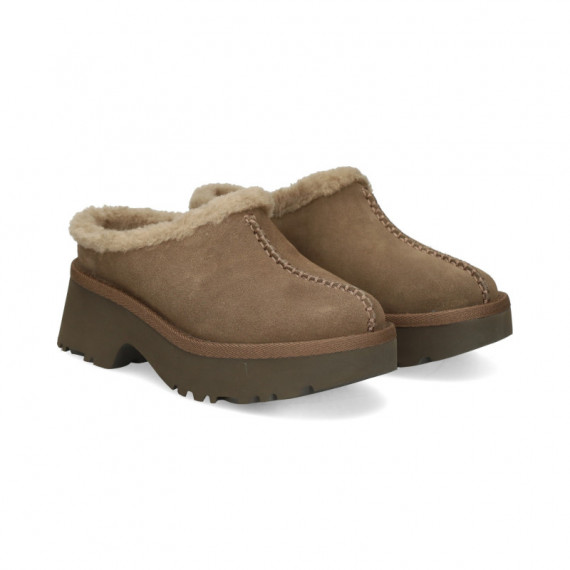 Zueco Plataforma Oveja+ante Marron  UGG