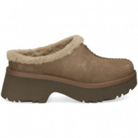 Zueco Plataforma Oveja+ante Marron  UGG