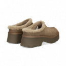 Zueco Plataforma Oveja+ante Marron  UGG