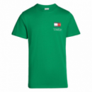 Camiseta TOMMY JEANS Verde Bandera Logo