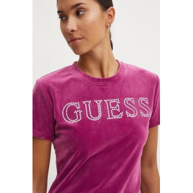 Couture Ss Regular T Fierce Purple  GUESS