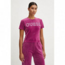 Couture Ss Regular T Fierce Purple  GUESS