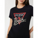 Ss Cn Icon Tee Jet Black A996  GUESS