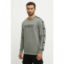 Arlo Cn Sweatshirt Sterling Green  GUESS