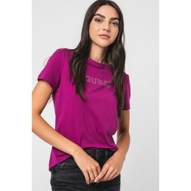 Briana Ss T-shirt Fierce Purple  GUESS