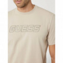 Camiseta con Logotipo Frontal de GUESS